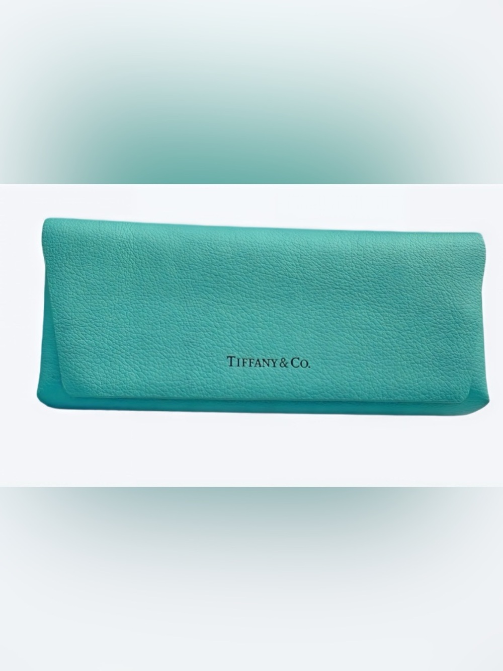 Tiffany Glasses Case Tiffany Blue Leather w cleaning cloth excellent condition
